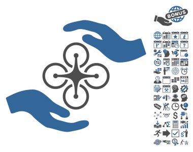 Bonus ile hava helikopter bakım el simgesi