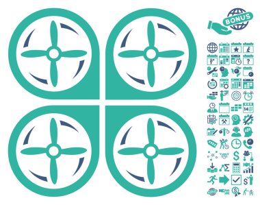 Bonus ile Quadrotor vidayı döndürme simgesi