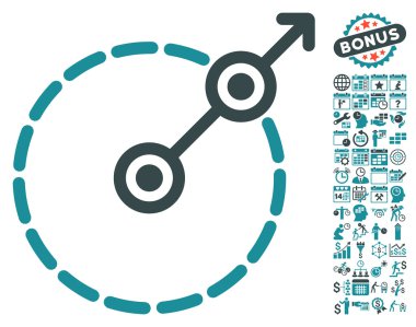 Bonus ile yuvarlak alan çıkış simgesi