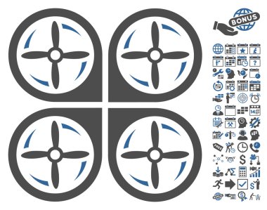 Bonus ile Quadrotor vidayı döndürme simgesi