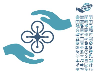 Bonus ile hava helikopter bakım el simgesi