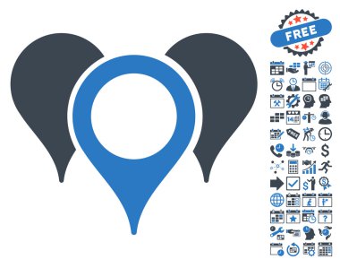 Bonus ile harita işaretçiler simgesi