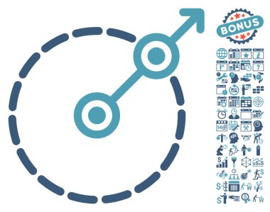 Bonus ile yuvarlak alan çıkış simgesi