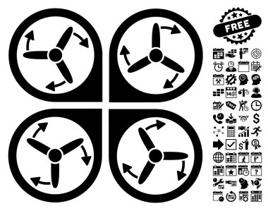 Helikopter vida döndürme simgesi Bonus ile