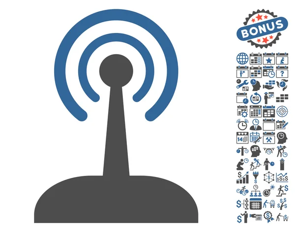 Ikony dżojstika sterowania radia z Bonus — Wektor stockowy