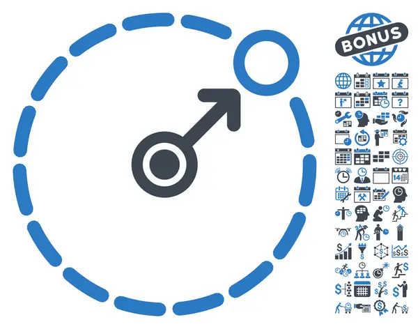 Ronde grens pictogram met Bonus — Stockvector