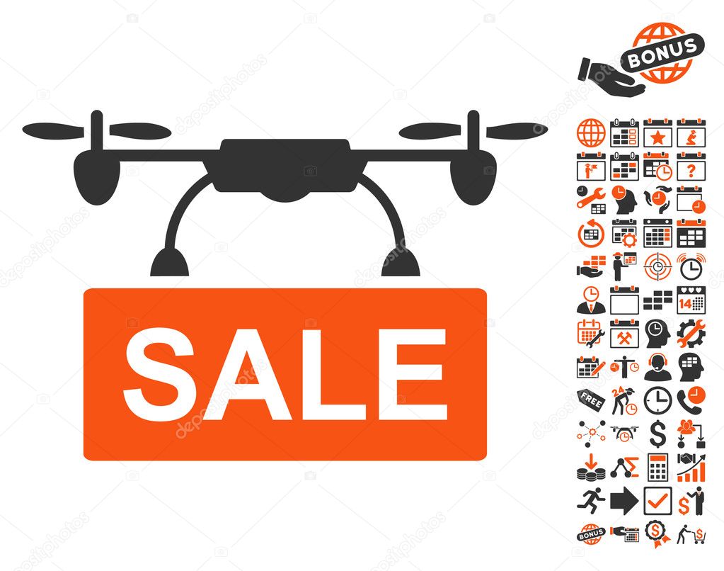 Drone Sale Icon With Bonus