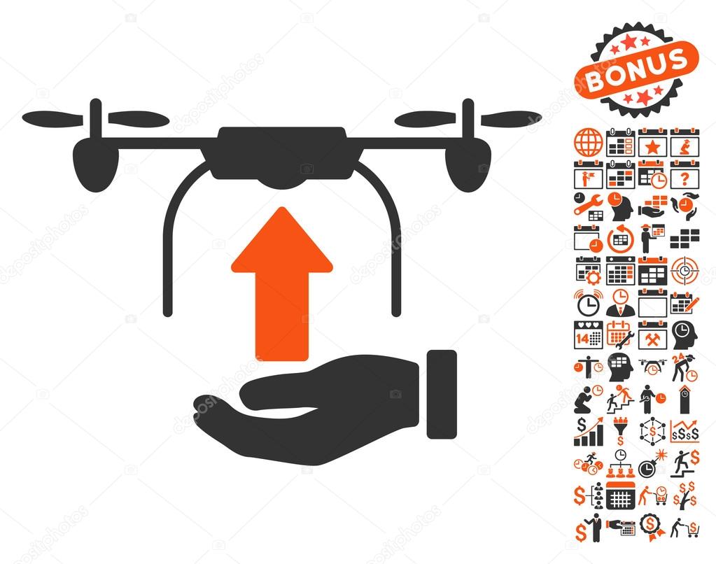 Send Drone Hand Icon With Bonus
