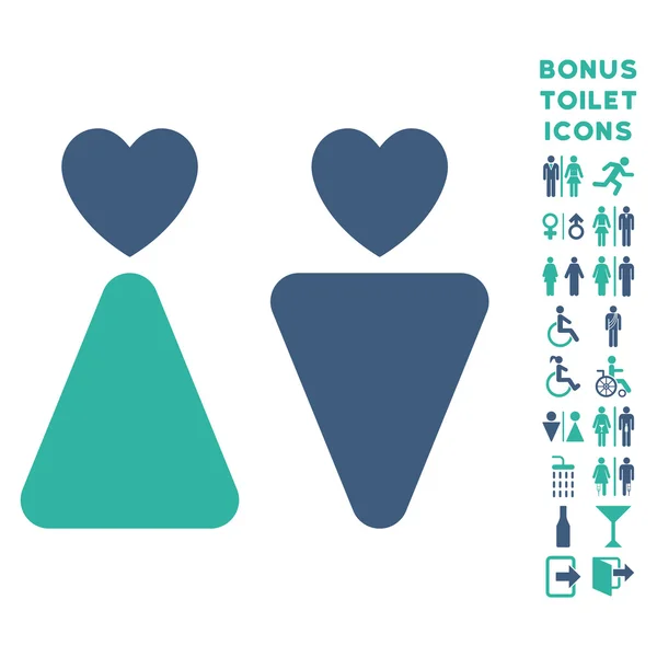 Влюбленные икона и бонус — стоковый вектор