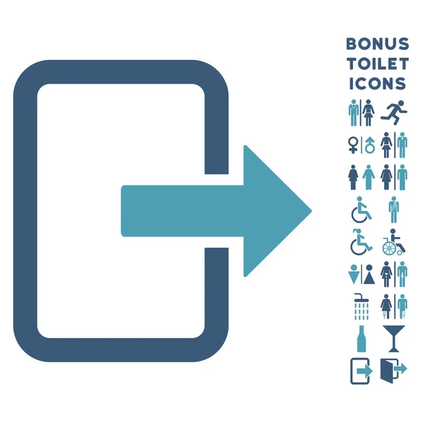 Icône vectorielle plate de porte de sortie et bonus — Image vectorielle