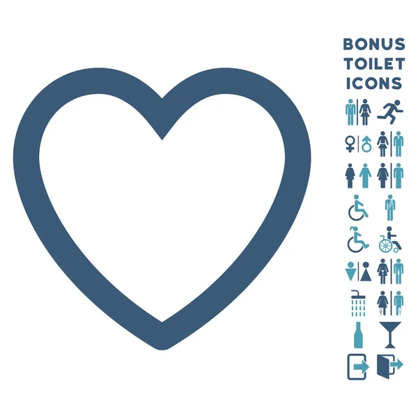 Love Heart Плоска Векторна іконка та бонус — стоковий вектор
