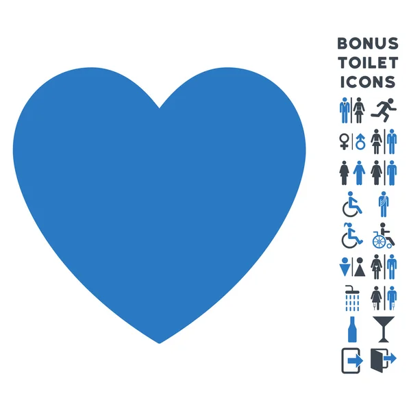 Love Heart Icône vectorielle plate et bonus — Image vectorielle