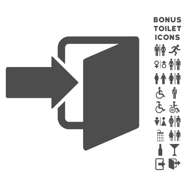 Exit deur plat Vector Icon en Bonus — Stockvector