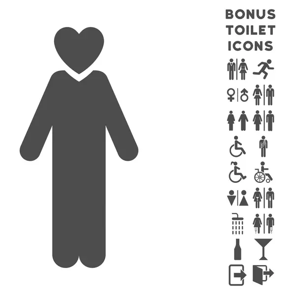 Векторная икона и бонус человека-любовника — стоковый вектор