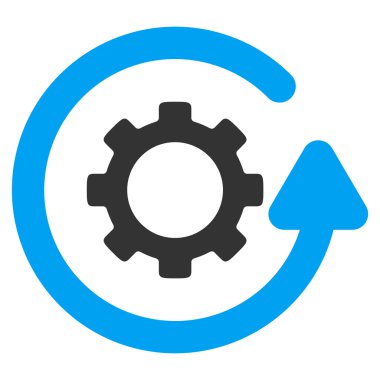 Gearwheel döndürme yönünü düz simgesi