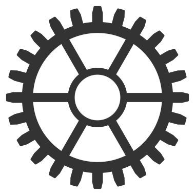 Saat tekerlek düz simgesi