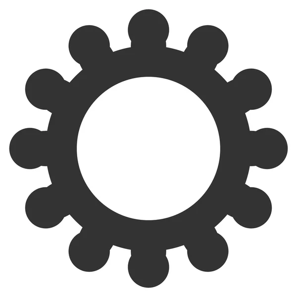 Cog Apartamento Icono — Vector de stock