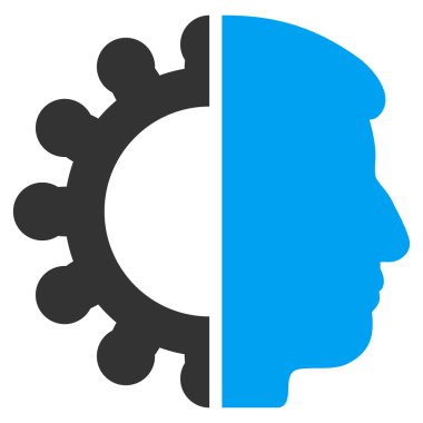 Android kafa düz simgesi