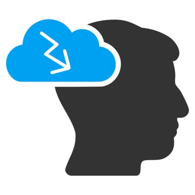 beyin fırtınası düz simgesi