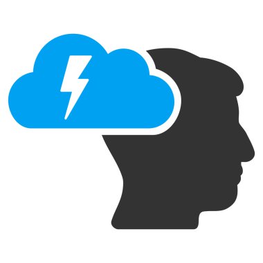 beyin fırtınası düz simgesi