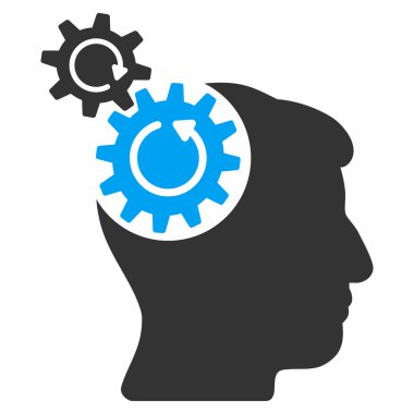 Kafa SMM döndürme düz simgesi