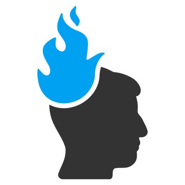 Ateş baş simge düz