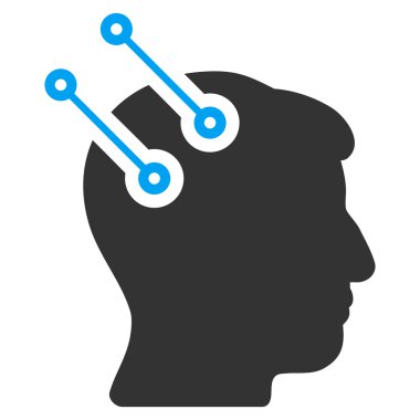 Sinirsel arayüz konektörleri düz simgesi