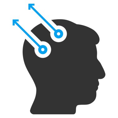 Sinirsel arayüz fiş düz simgesi