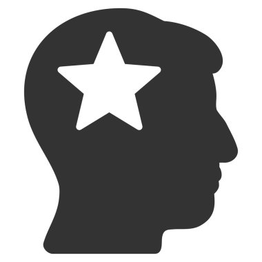 Yıldız kafa düz simgesi