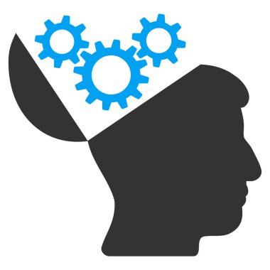 Açık fikirli vites düz simgesi