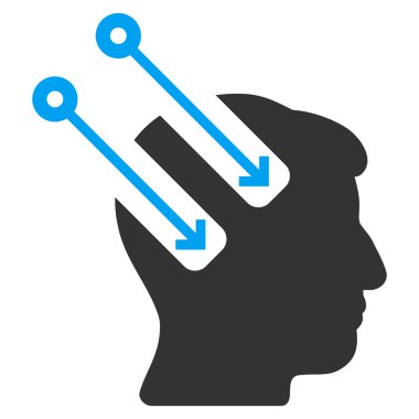 Sinirsel arayüz düz simgesi