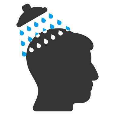 Kafa duş düz simgesi