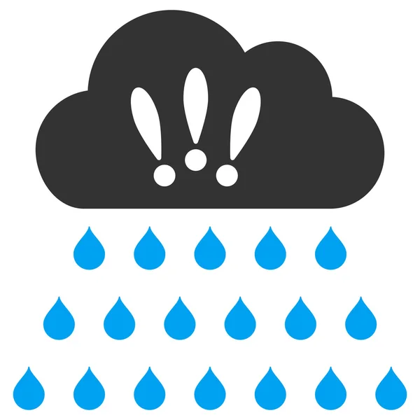 Thunderstorm Rain Cloud Flat Icon — Stock Vector