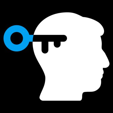 Zihin anahtar düz simgesi