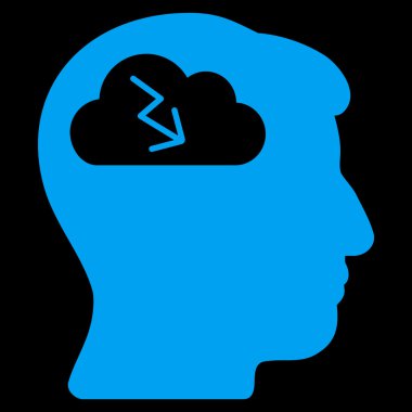 beyin fırtınası düz simgesi