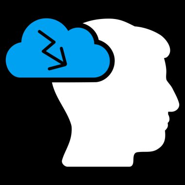 beyin fırtınası düz simgesi