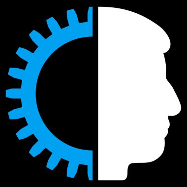 Android kafa düz simgesi