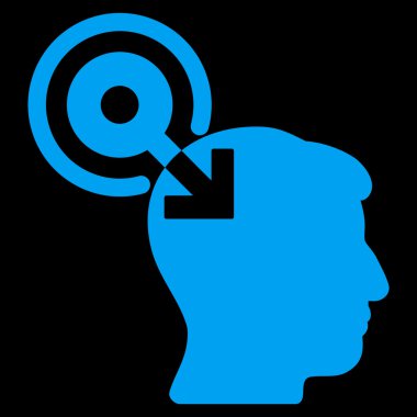 Beyin arabirimi eklenti düz simgesi