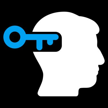 Akıl anahtar düz simgesi