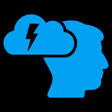 beyin fırtınası düz simgesi