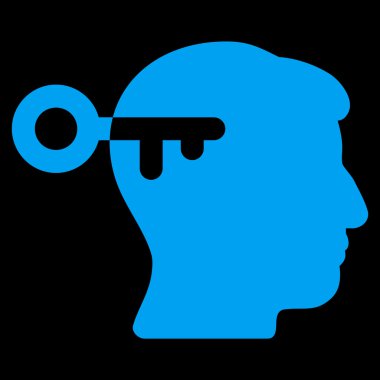 Zihin anahtar düz simgesi