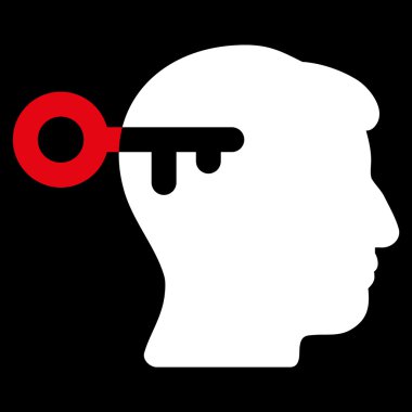 Zihin anahtar düz simgesi