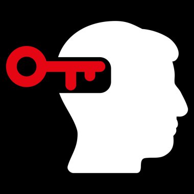 Akıl anahtar düz simgesi