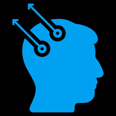 Sinirsel arayüz fiş düz simgesi