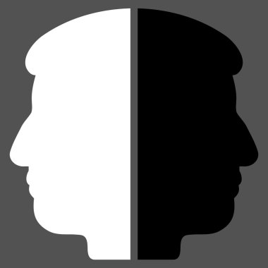 Çift yüzlü düz simgesi