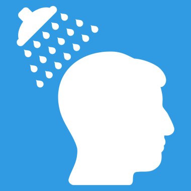 Kafa duş düz simgesi