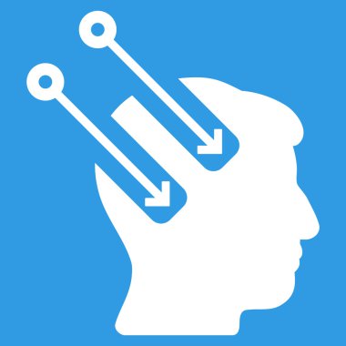 Sinirsel arayüz düz simgesi