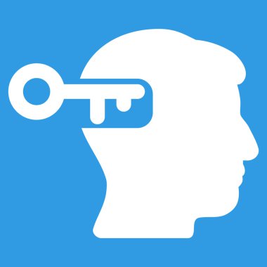 Akıl anahtar düz simgesi