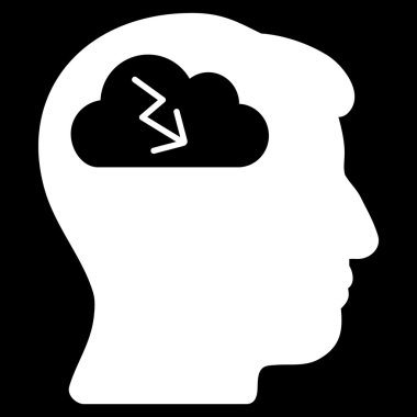 beyin fırtınası düz simgesi