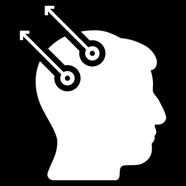 Sinirsel arayüz fiş düz simgesi